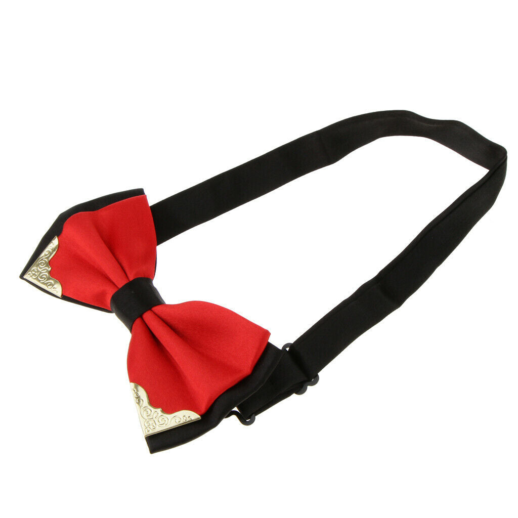 Multicolor Gentlemen's Tuxedo Bow Tie Bowtie Necktie for Men Red