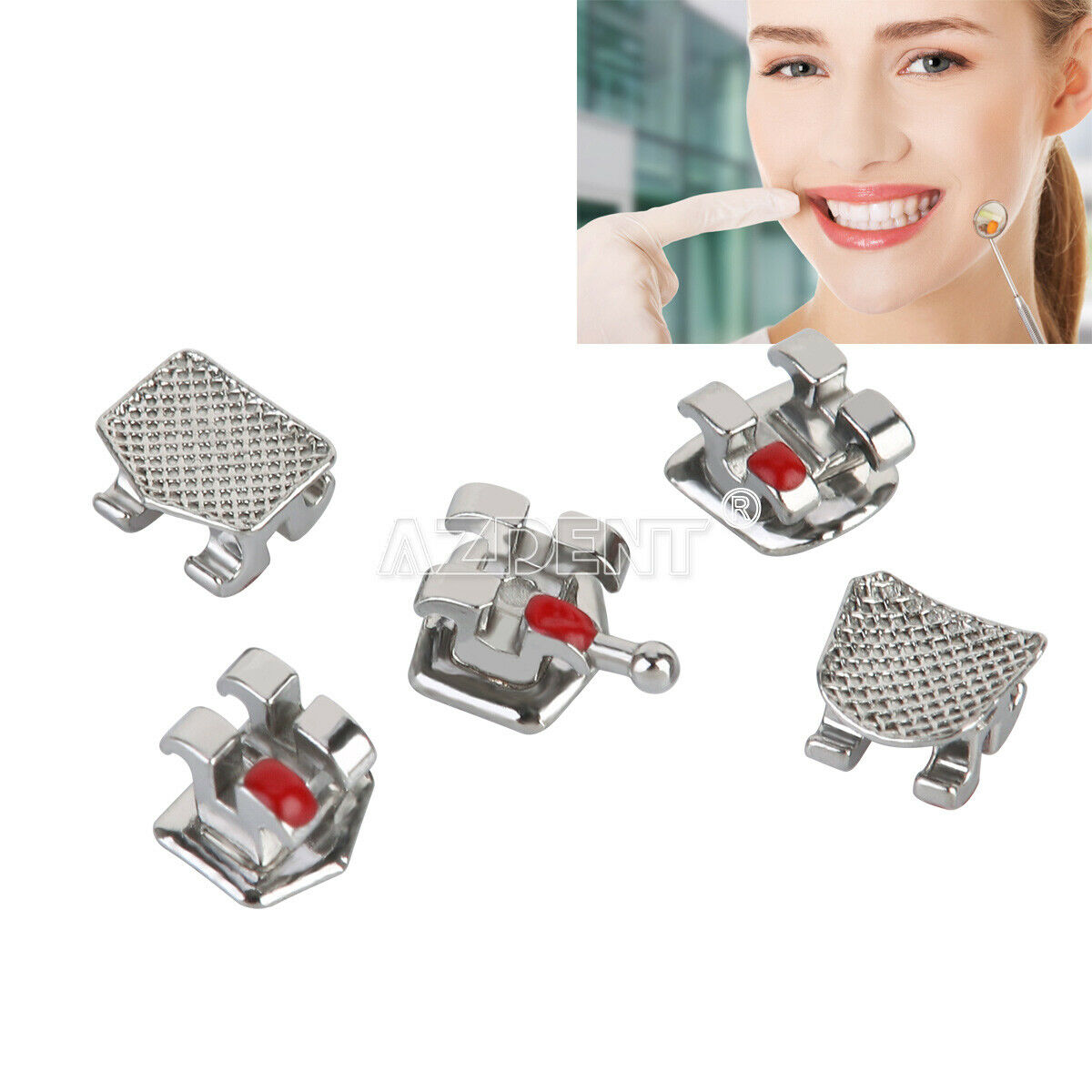 30 Packs Dental Orthodontic Bracket Braces Standard MBT Slot .022 Hooks 3 AZDENT