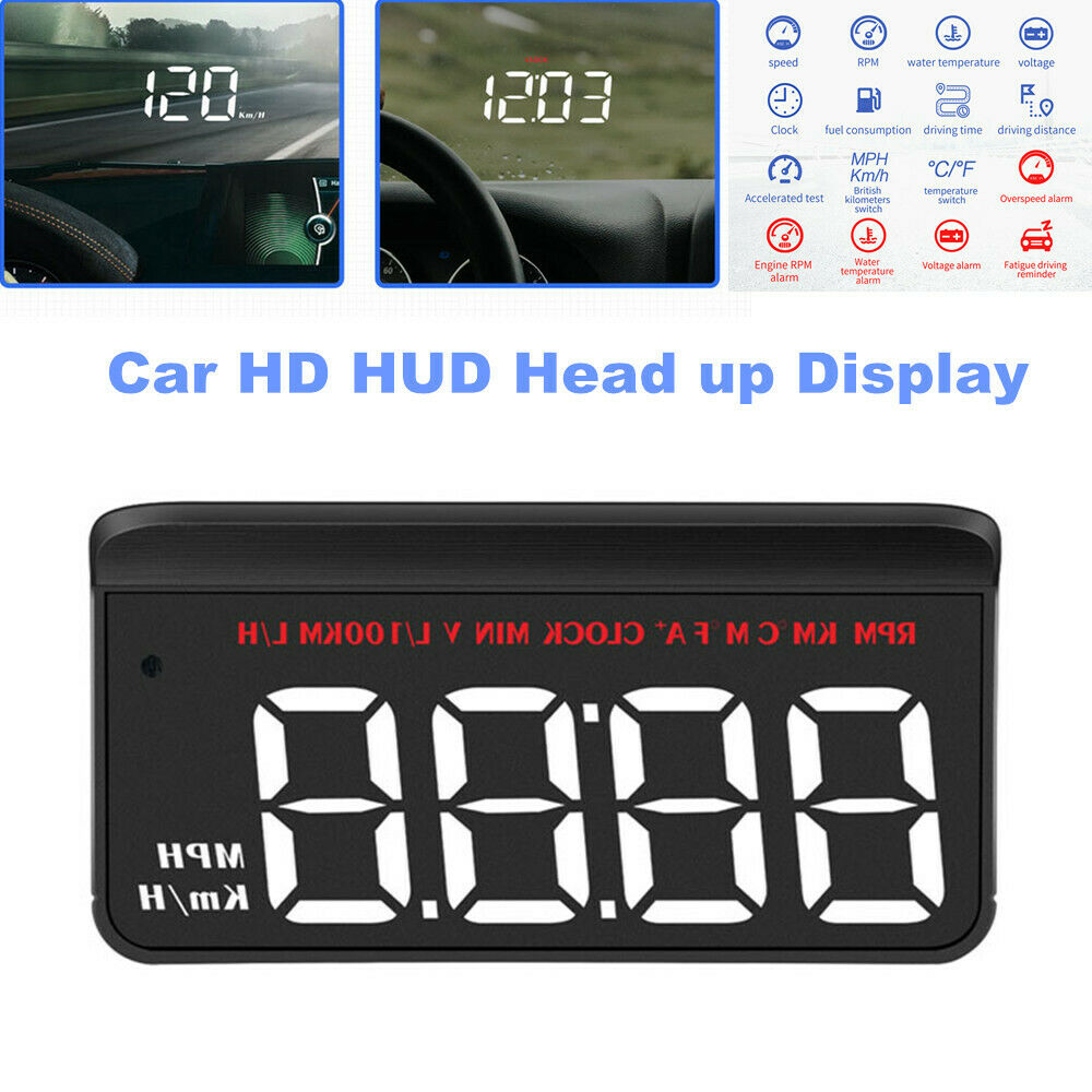 Auto Car High-definition HUD Head up Display M5 Projector KM/H MPH RPM Colock