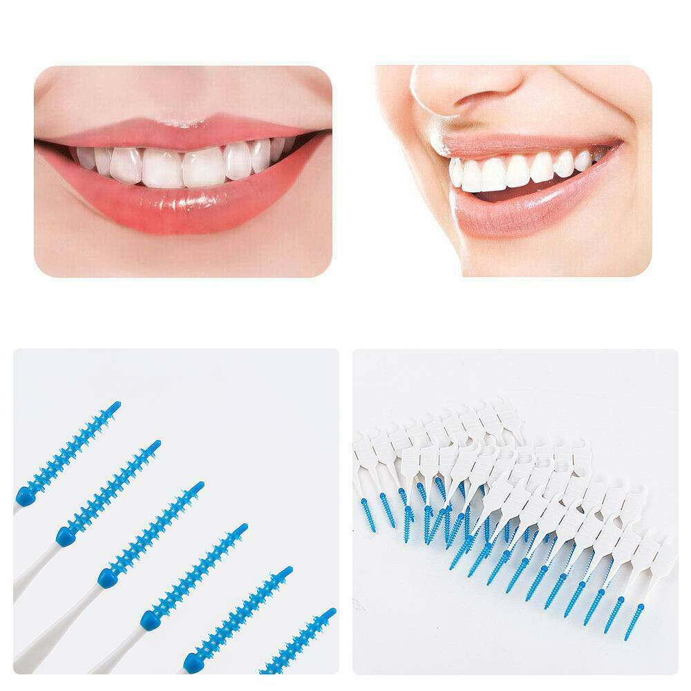 120Pcs Interdental Cleaner Teeth Floss Soft Toothpick Oral Dental Gum Brush Tool