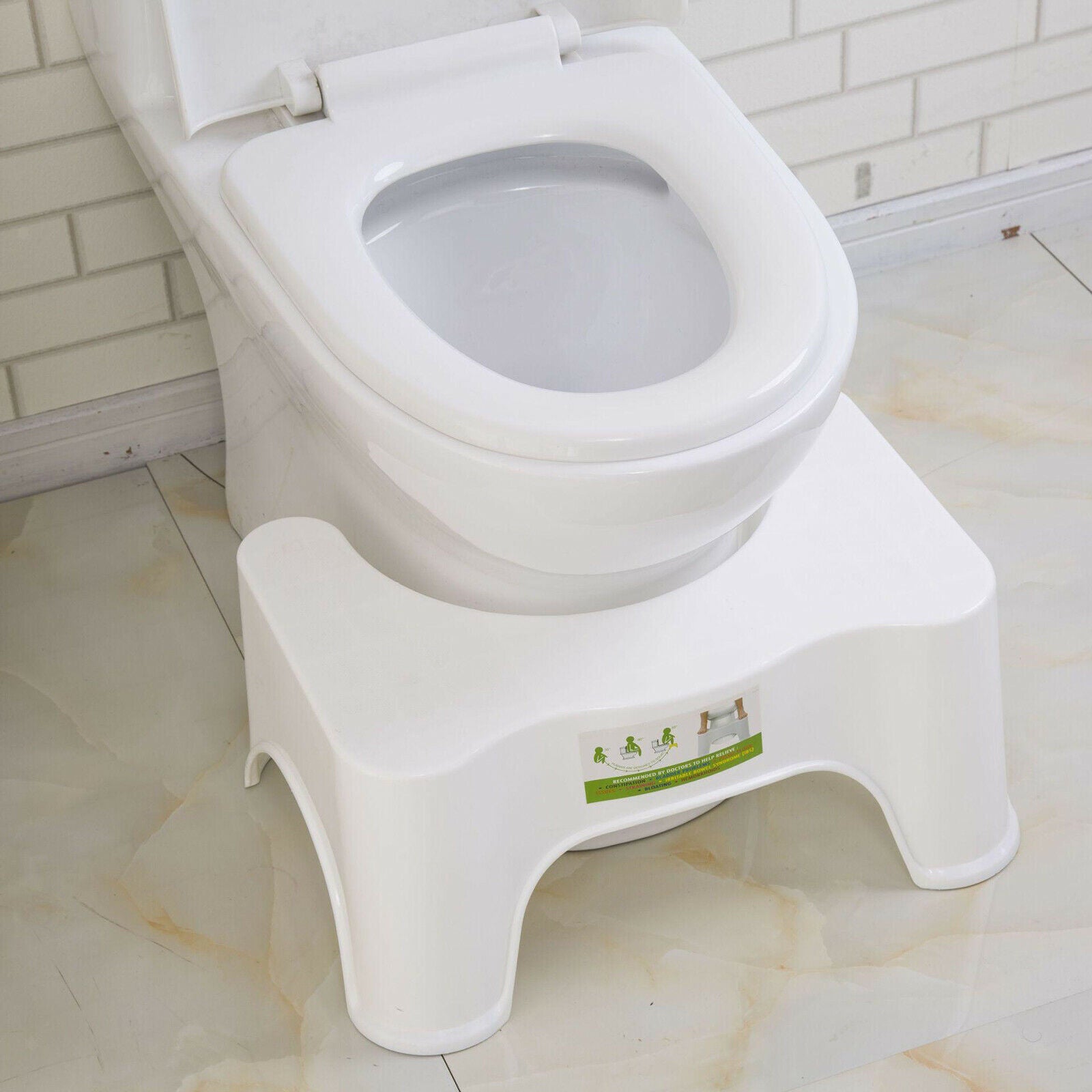 Portable Squatting Toilet Stool,Wood-Plastic Board Toilet Assistance Steps for