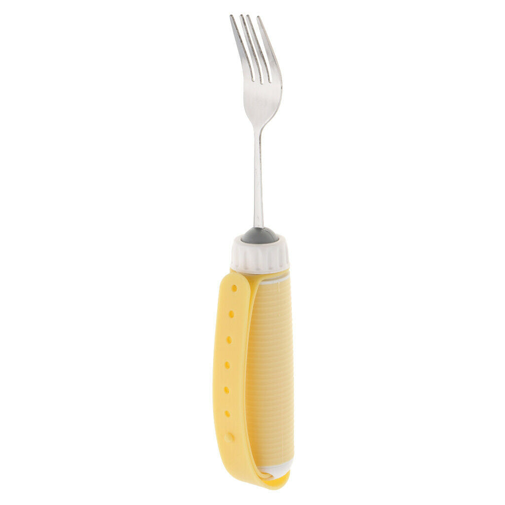 Comfortable Grip Utensil Eating Aids Spoon Fork Set - Suit for hand spasm,