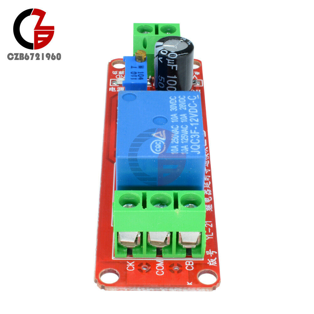 10PCS NE555 DC 12V Conduction Delay Relay Shield Module Timer Switch 0 to 10 Sec
