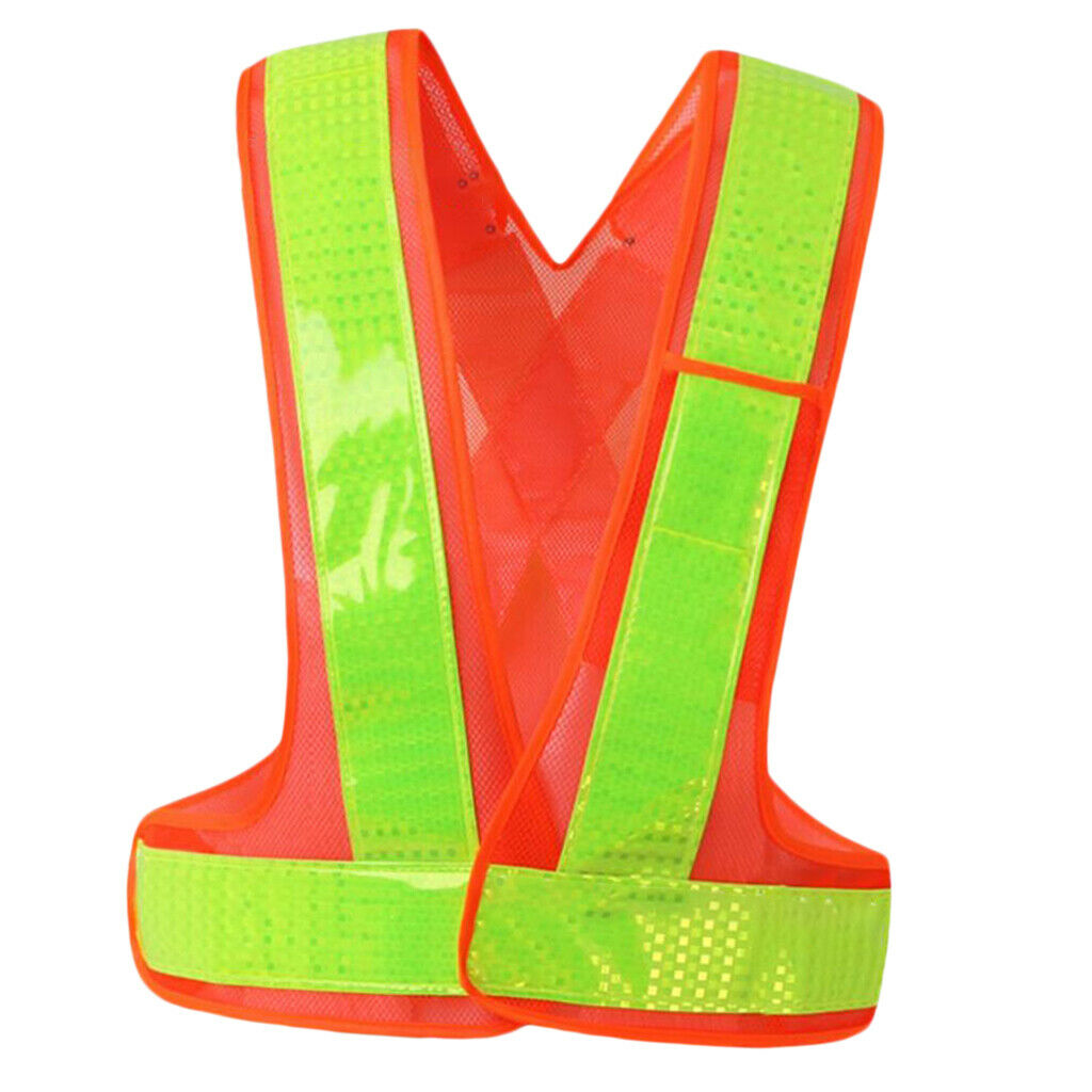 2pcs Security Safety Vest Adjustable Safety Shirt with Reflective Strips