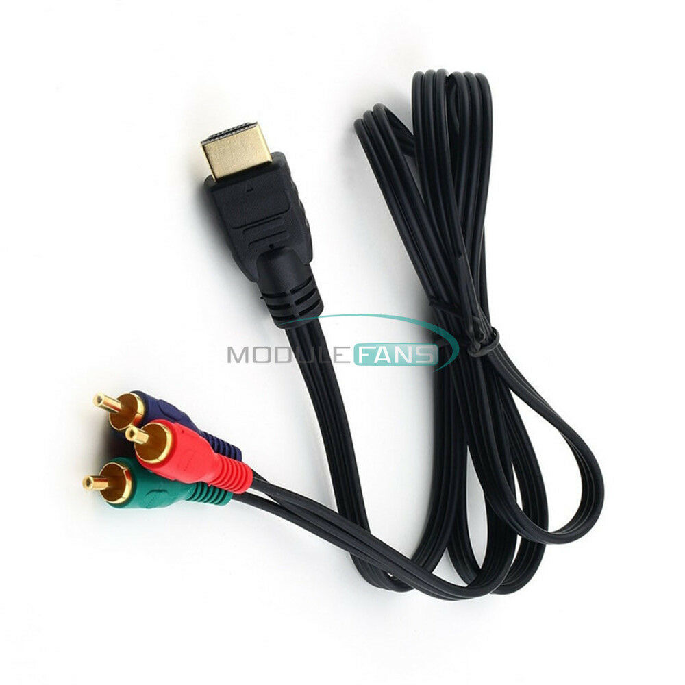 HDMI Male to 3 RCA Video Audio AV Connection Cable Adapter For HDTV DVD 1080P