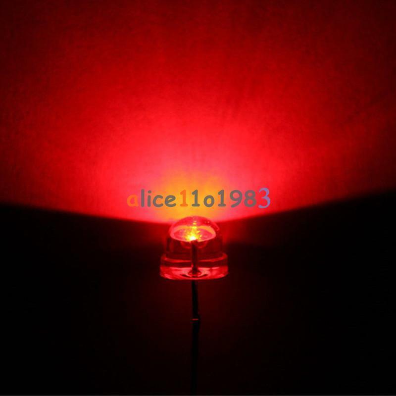 100PCS F5 5mm Red Straw Hat Superbright LED Light LED Lamp