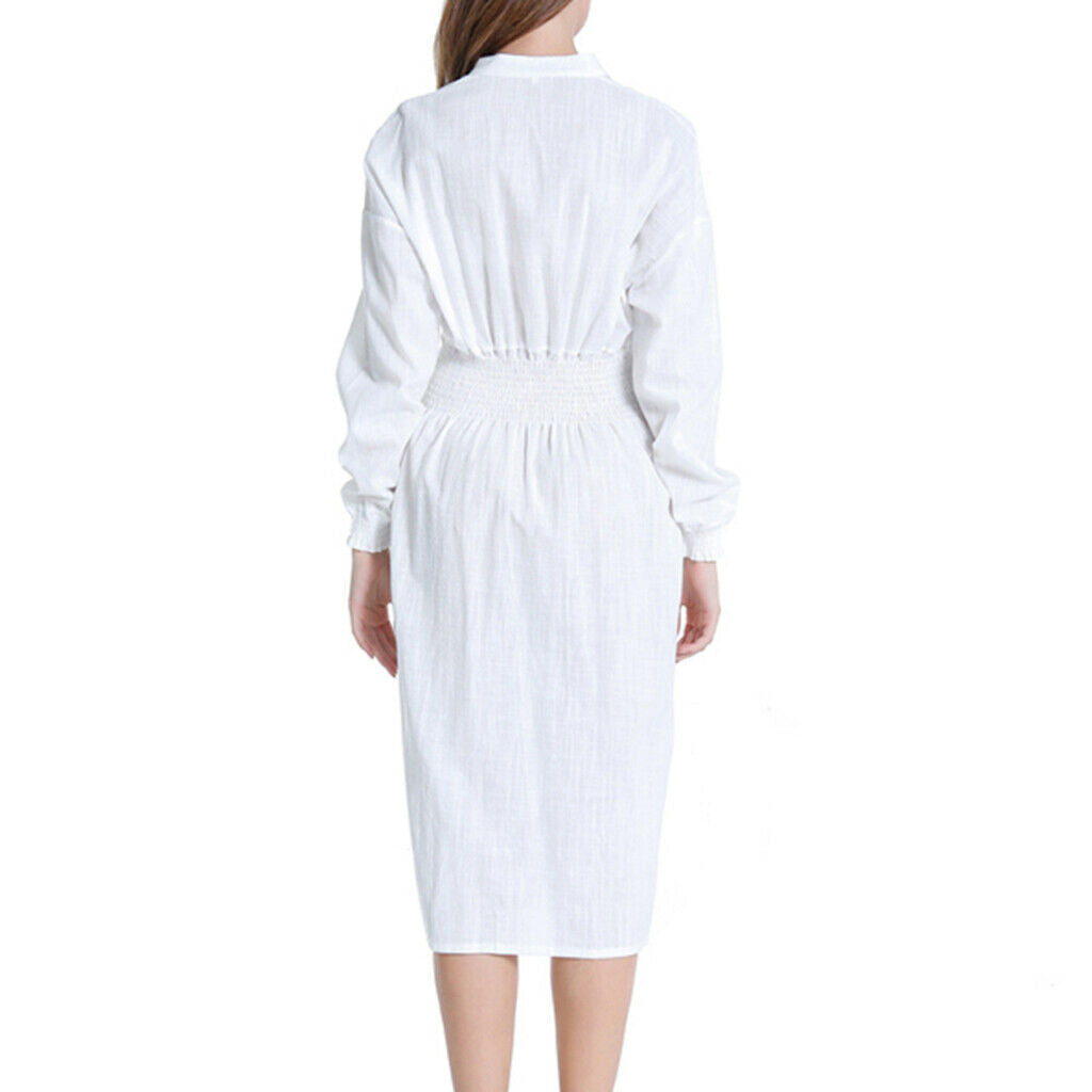 Women Long Sleeve Midi Dress S