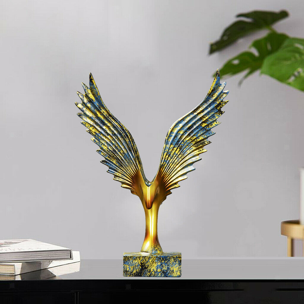 Abstract Eagle Wings Statue Fengshui Bedroom Hotel Decorative Ornaments