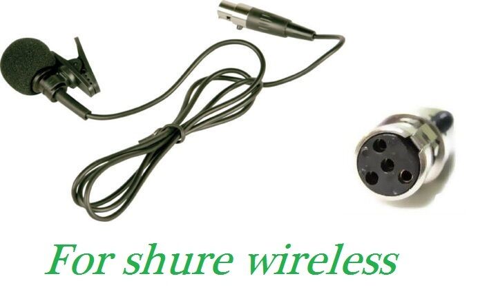 Lavalier Clip-On Lavalier Condenser Microphone Fits for Shure Wireless System