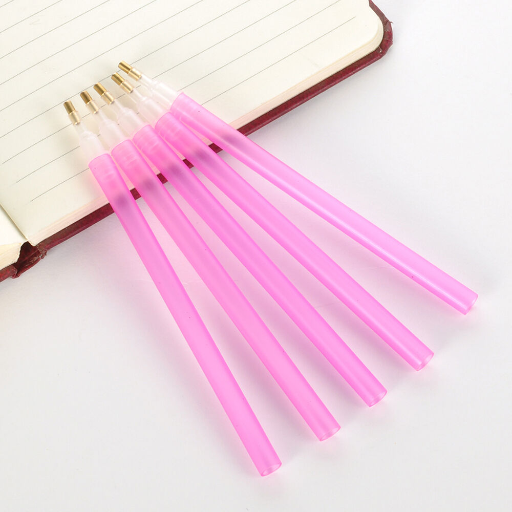 5 Pieces Pink Nail Art Rhinestone Gems Picker Dotting Pen Manicure Tips Tools