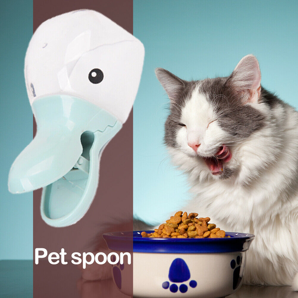 Cute Duckbill Pet Food Shovel Multifunction Spoon Cat Food Bag Seal Clip @