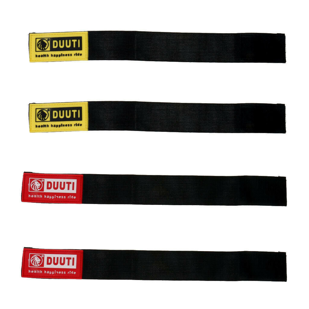2 Pairs Bike Bind Elastic Pants Band Leg Strap Hook&Loop Cycling Accessories
