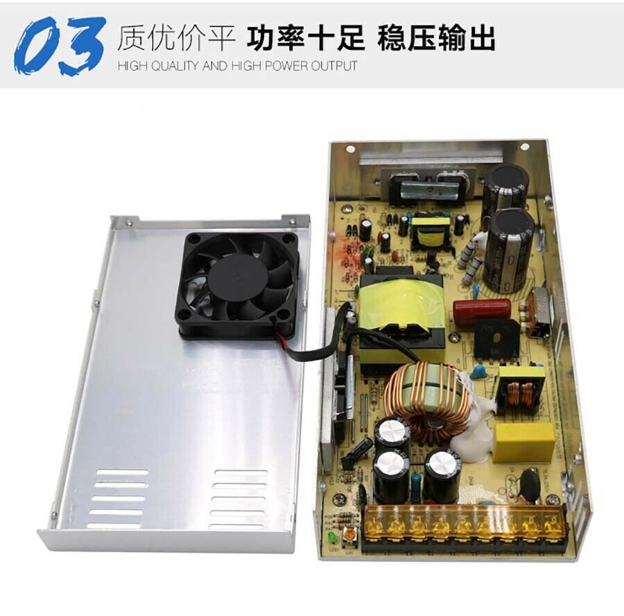 36V 10A 360W Regulated Switching Power Supply Transformer PSU DC Built-in Fan
