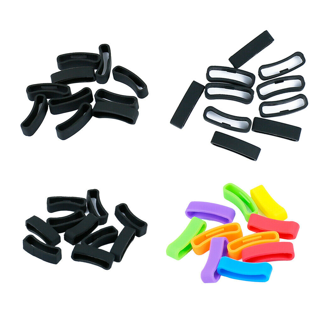 10pcs Fastener Ring for Sunnto Core Watch Strap Security Holder Keeper Black