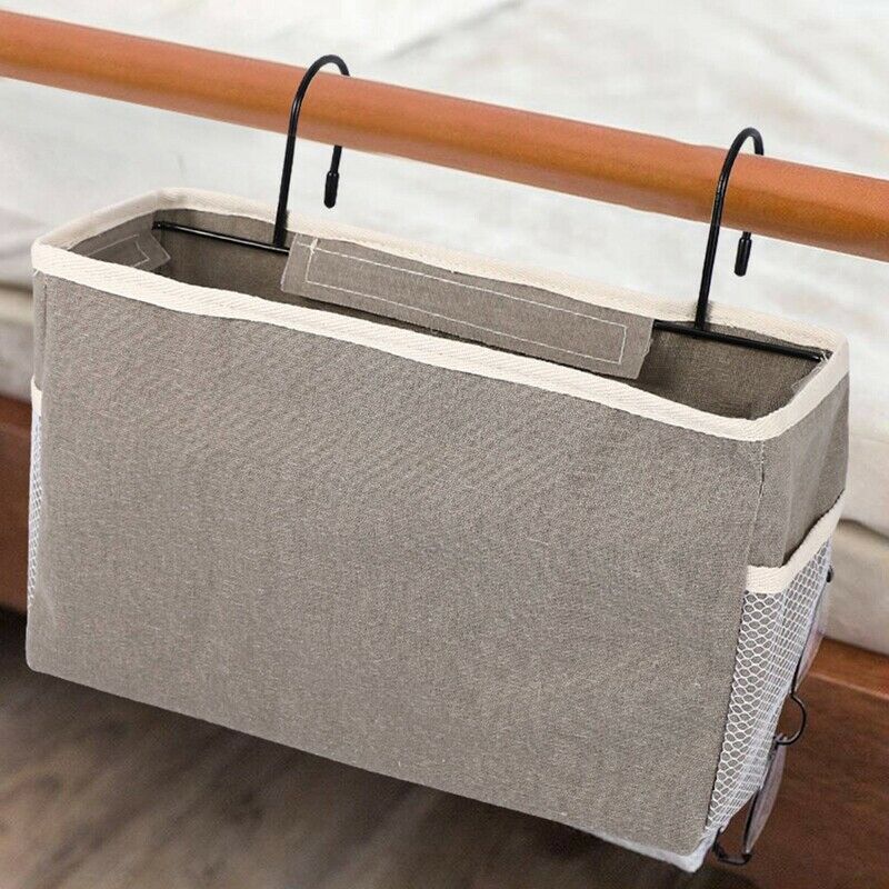 Storage Bag Basket Hook Office Desk Dormitory Bedside Bed Dorm Hanging Canvas Z2