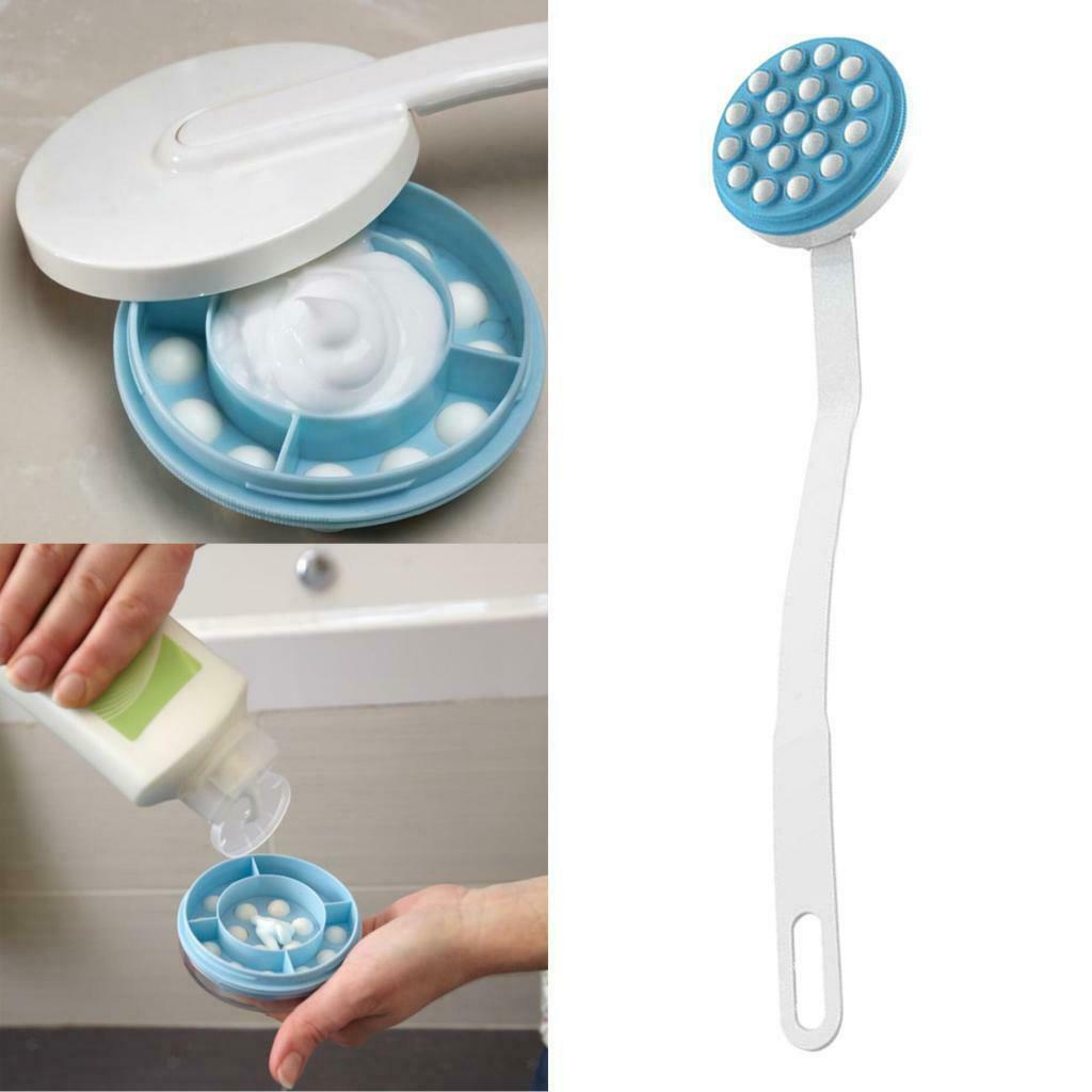 16.9"Long Handle Lotion Applicator Back Massager Bath Brush Shower Scrub Massage