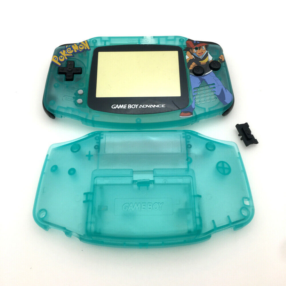 Night Light Clear Green Pokemen GBA Shell Housing Case cover For GameBoy Advance