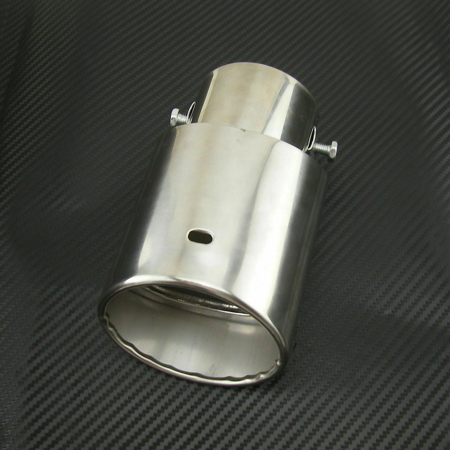 1X Universal Chrome Stainless Steel Car Exhaust Pipe Tail Muffler Tip 38-145mm