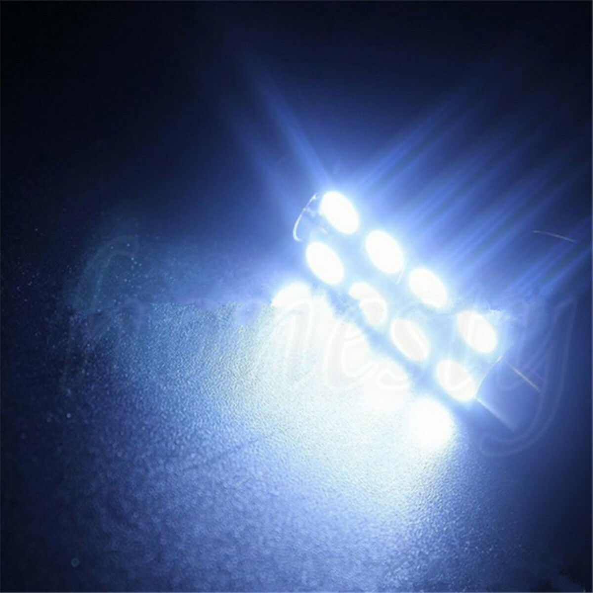 10X 39MM 5050 8SMD Festoon Wedge Dome Auto Car Interior LED Light Bulb White