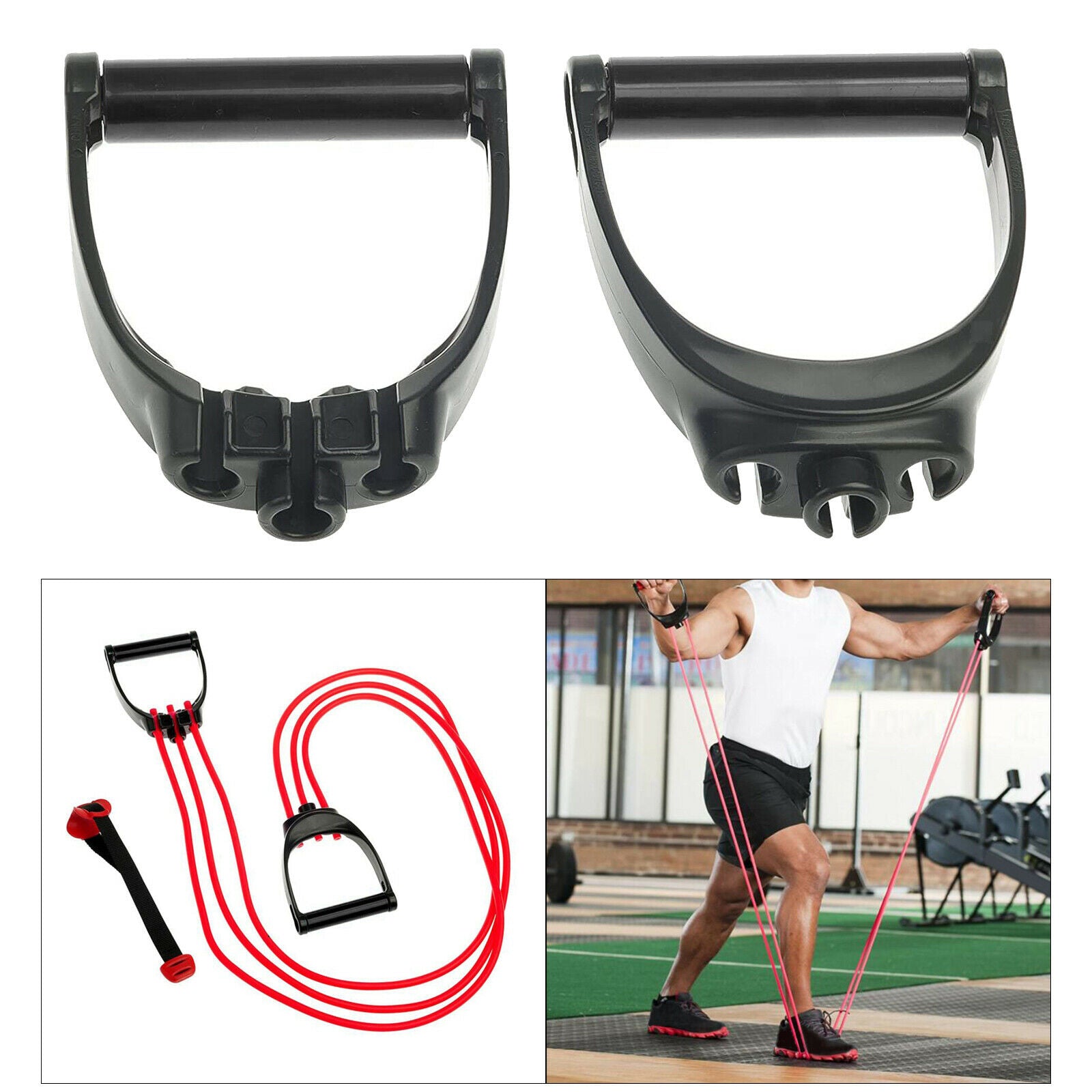 Lifeline Triple Grip Handles Fit Up to Three Resistance Cables for Training