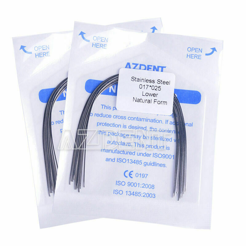 30 X Dental Ortho Arch Wire Stainless Steel Natural Form Rectangular 17*25 Lower