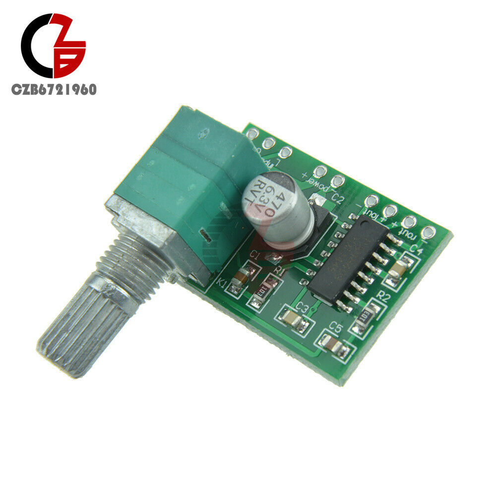 2PCS PAM8403 Dual Channel 3W*2 Digital Audio Amplifier Board 5V USB w/ Switch