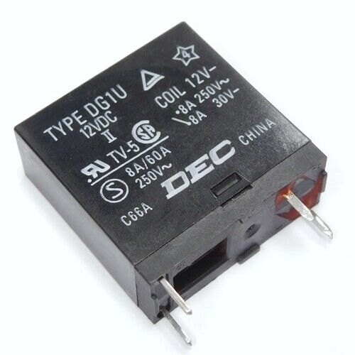 [3pcs] DG1U-12VDC Relay Coil 12V_ 270 Ohm, 8A/250V~ THT