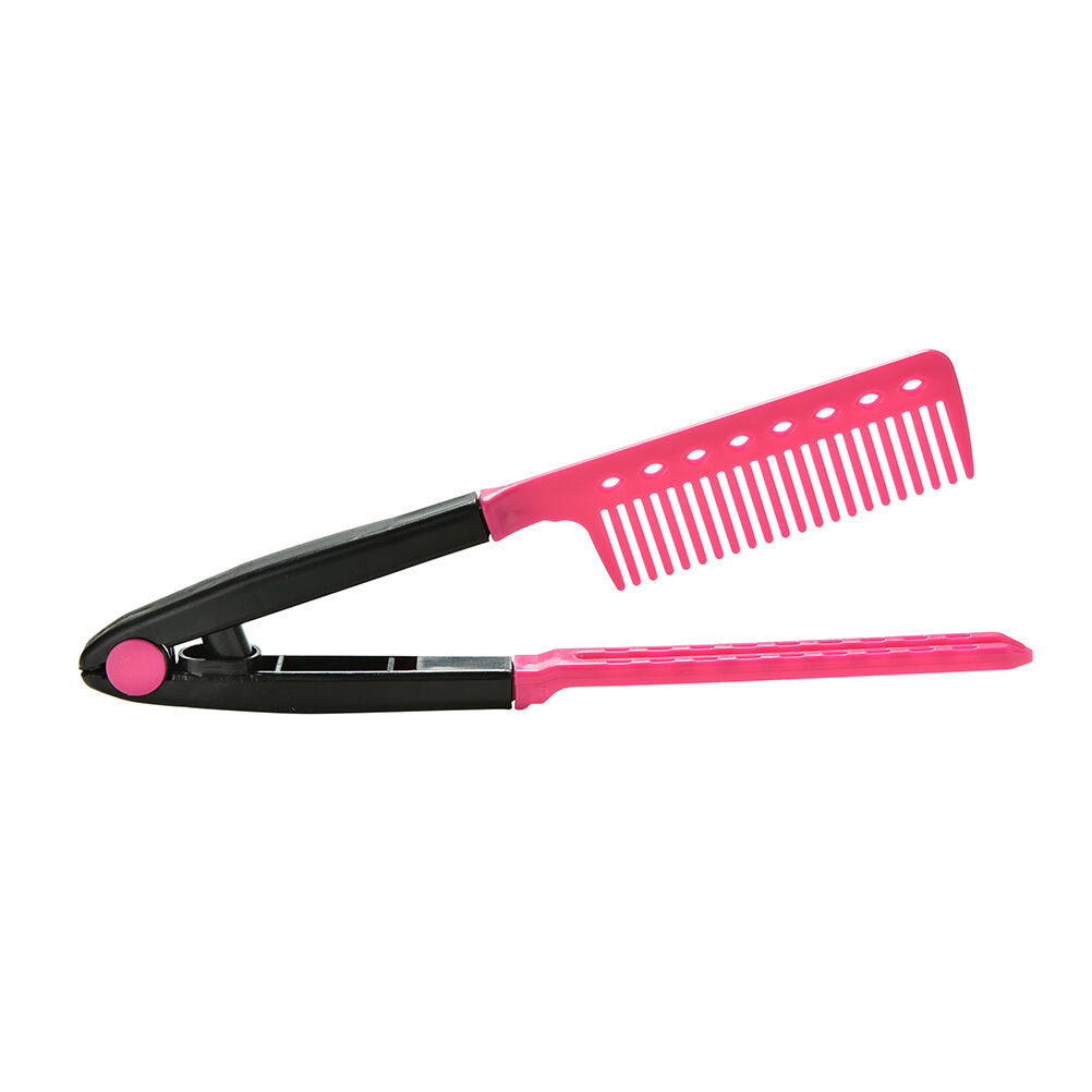 Folding V Comb Hair Straightener Hairdressing Salon Straightening Brus.l8