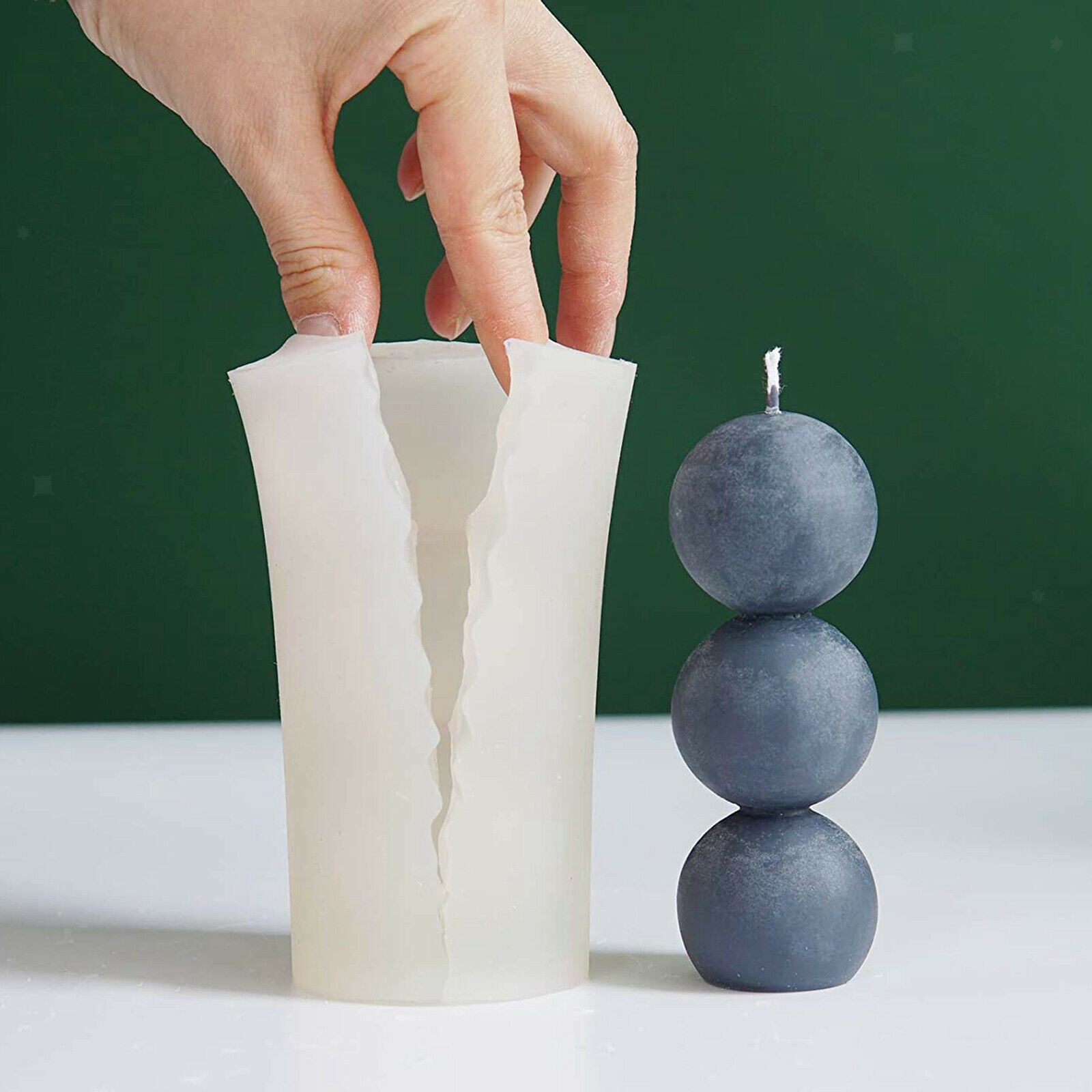 Ball Shape Candle Making Mold Handmade Soap Mould DIY Clay Tool Decoration