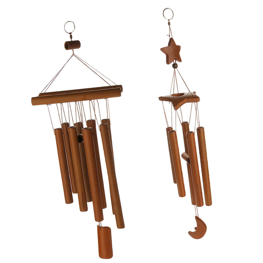 2 Pieces / Set Bamboo Wind Chimes Bells, Lucky Fengshui Ornaments, Unique Gifts