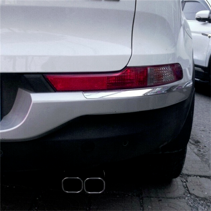 Car Dual Exhaust Tip Square Tail Pipe Muffler Chrome Stainless Steel 63mm/2.5"