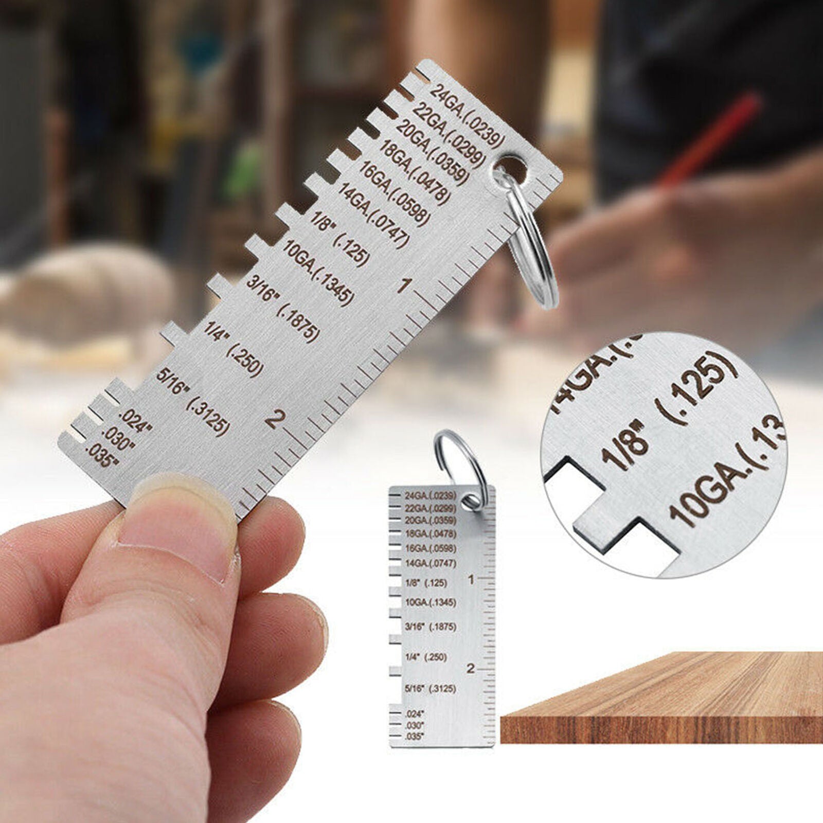 Tool Sheet Metal Gage Wire Gauge Thickness Measuring Machinist Measurement Plate