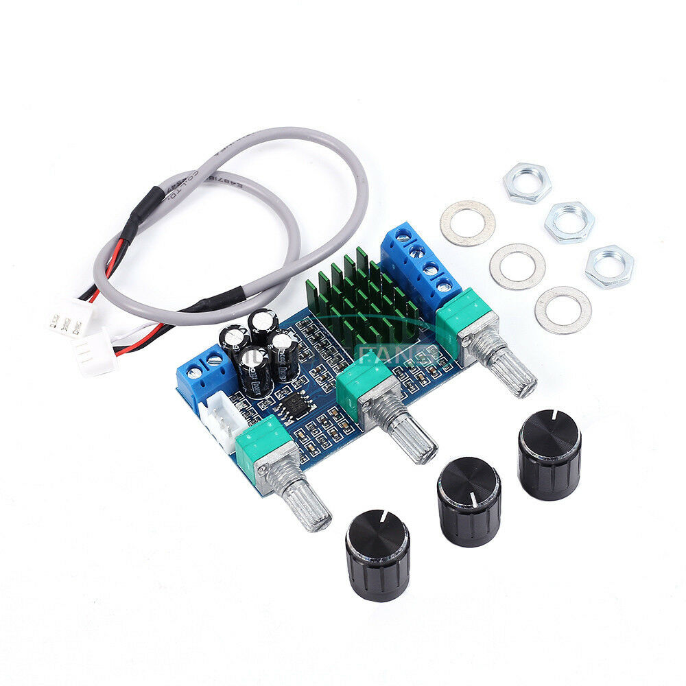 Digital DC 12V 24V 80Wx2 TPA3116D2 Dual Channel Treble Bass Pre Amplifier Board