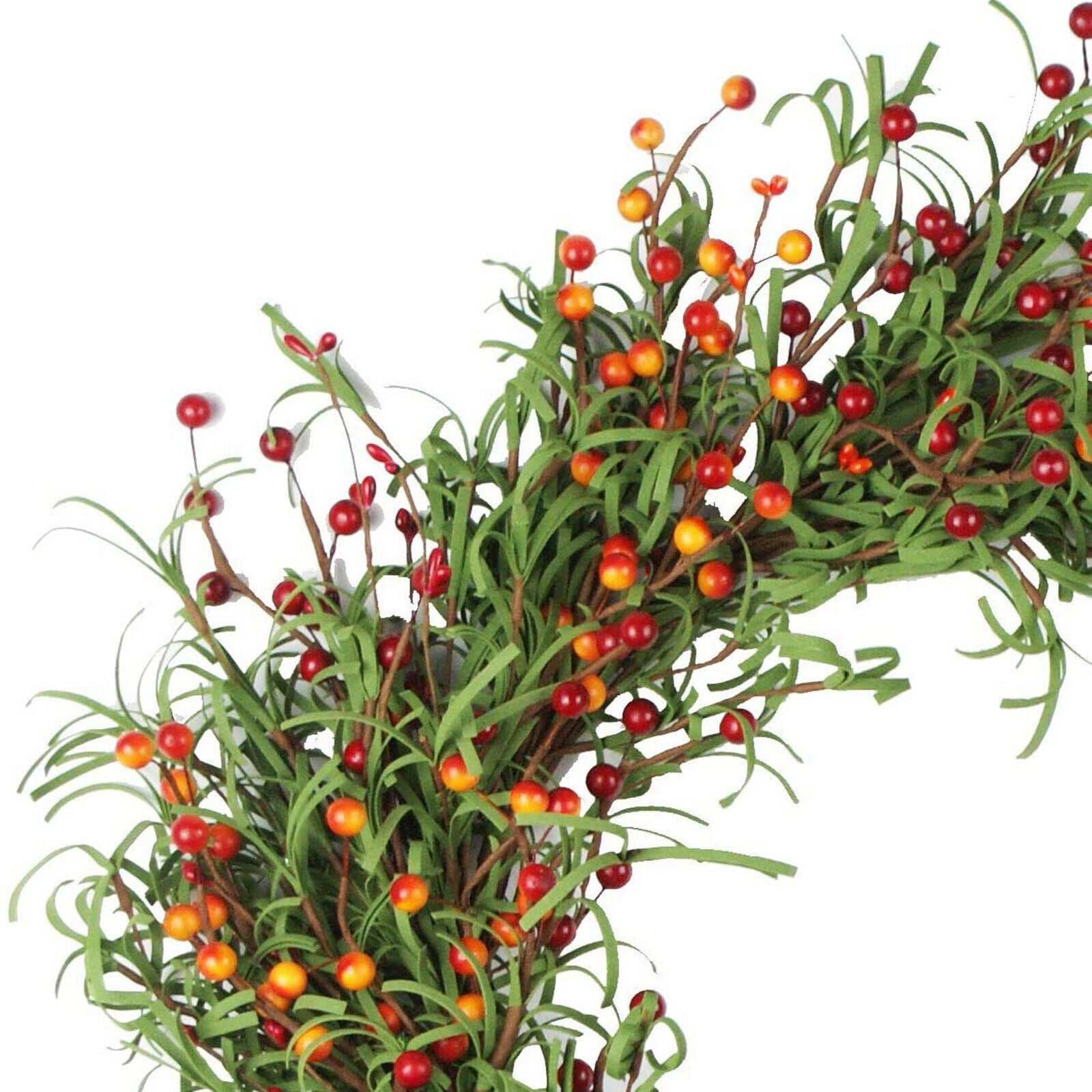Round Greenery Wreath Floral Garland for Front Door Party Festival Decor