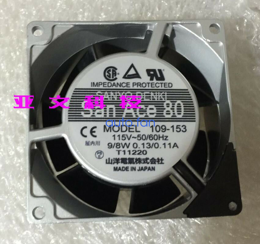 For 1pc SANYO 109-153 Cooling fan 100V 9/8W 80*80*38MM