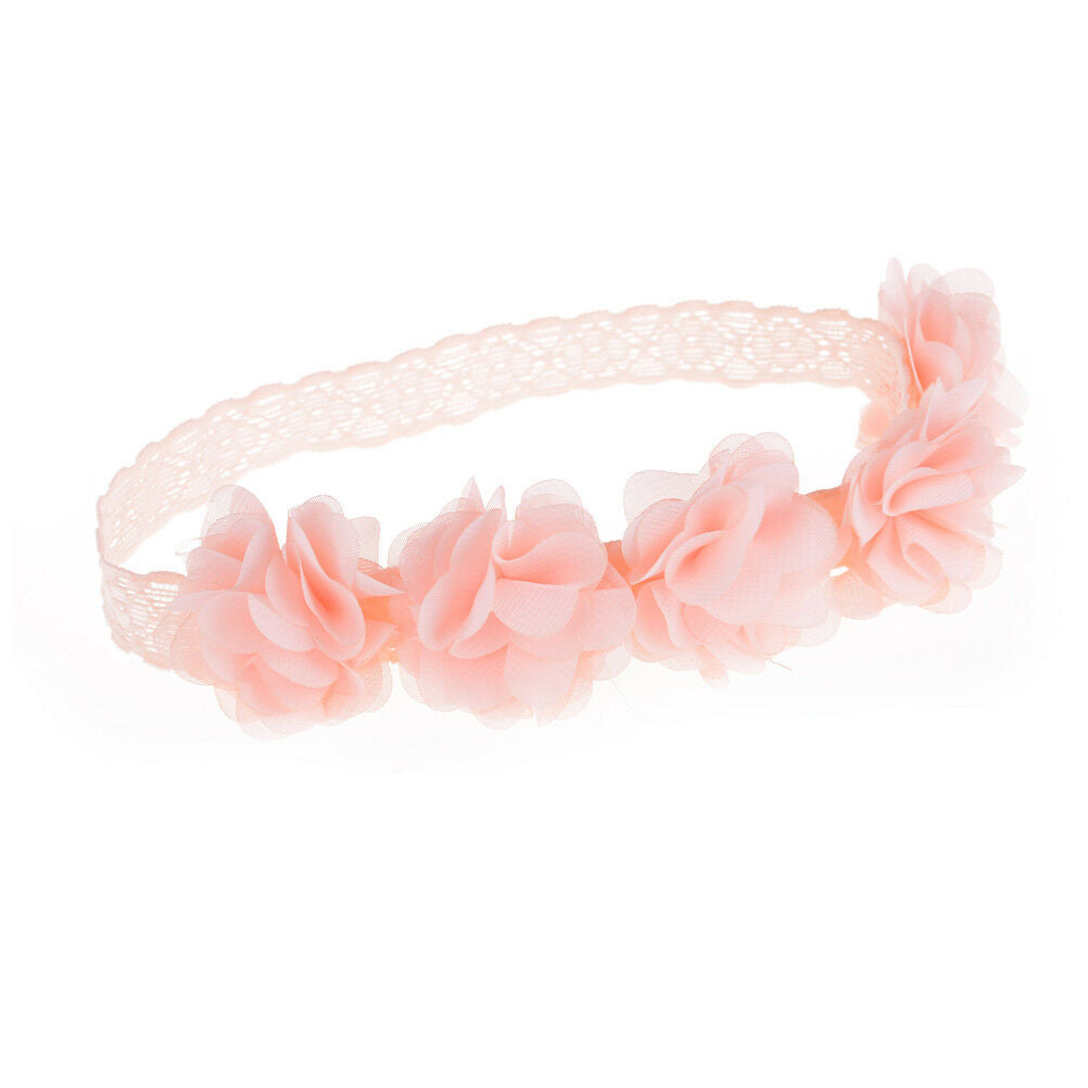 Baby Girl Toddler Lace Flower Hair Band Headwear Kids Headband Accessories y Tt