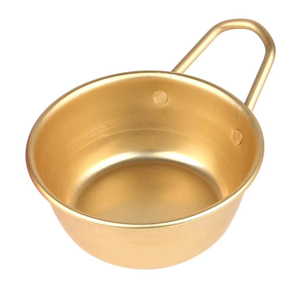 Korean Rice Wine Bowl Aluminum Golden Japanese Soju Cup Mini Bowls Kitchen