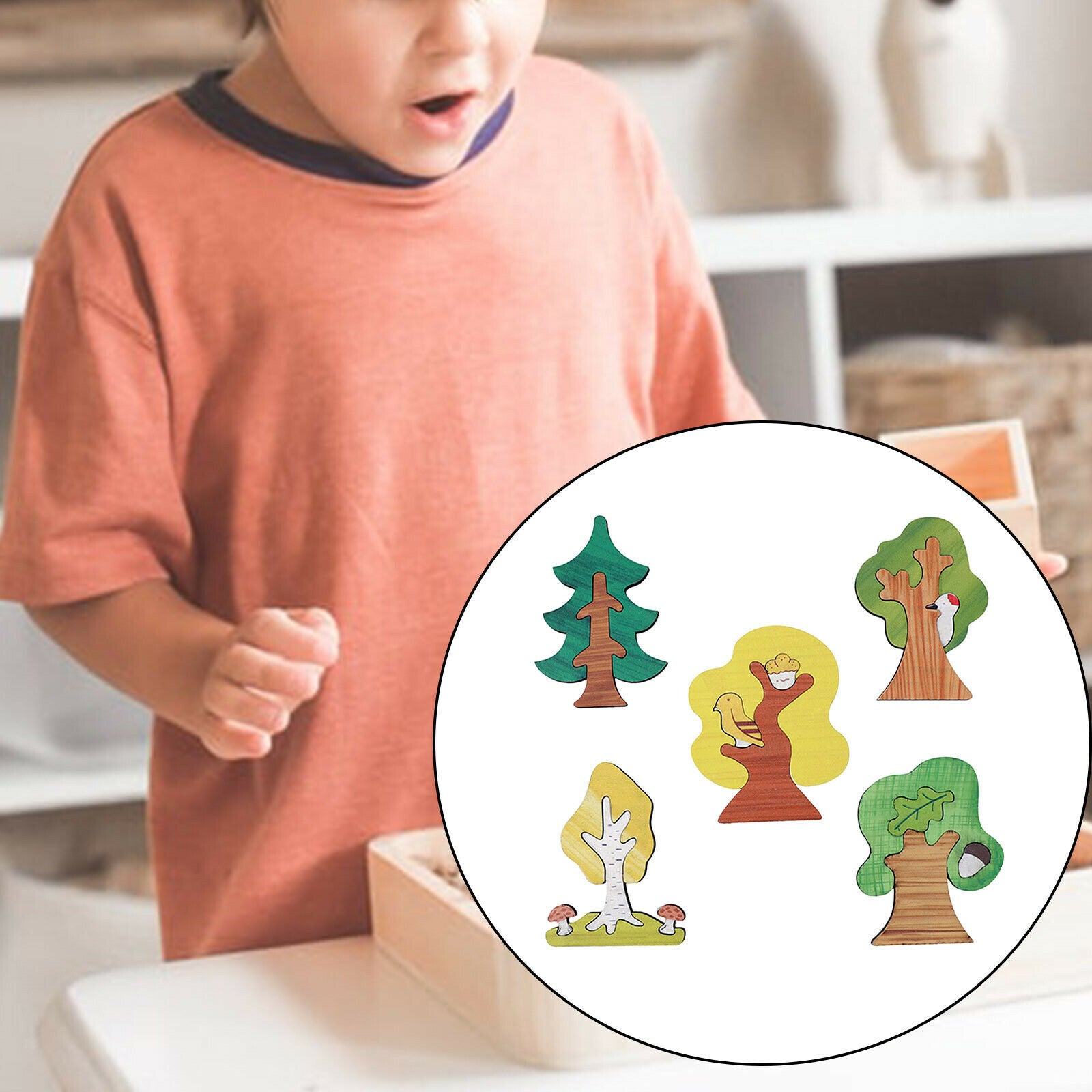 Wooden pieces puzzle child pattern block puzzle toddler educational toys