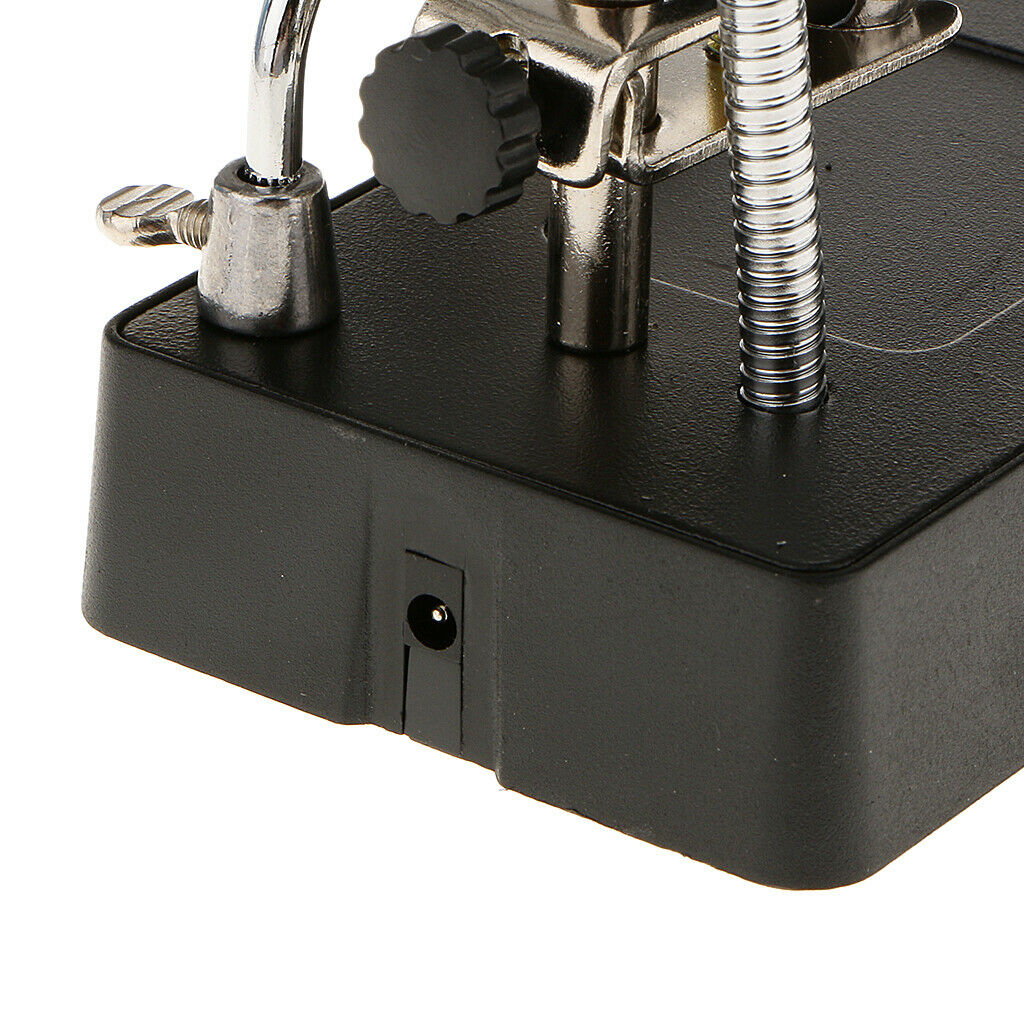 LED Magnifier Magnifying Glass with Clamp and Clips for Repair, Modeling