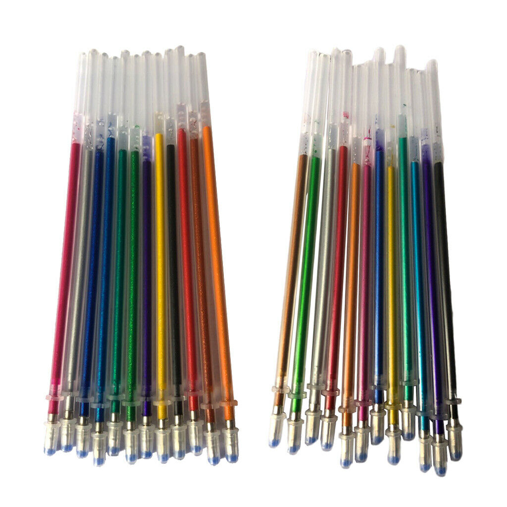 24x Multi Colors Gel Pen Refills Pen Ink Refills for Kids Adults Drawing