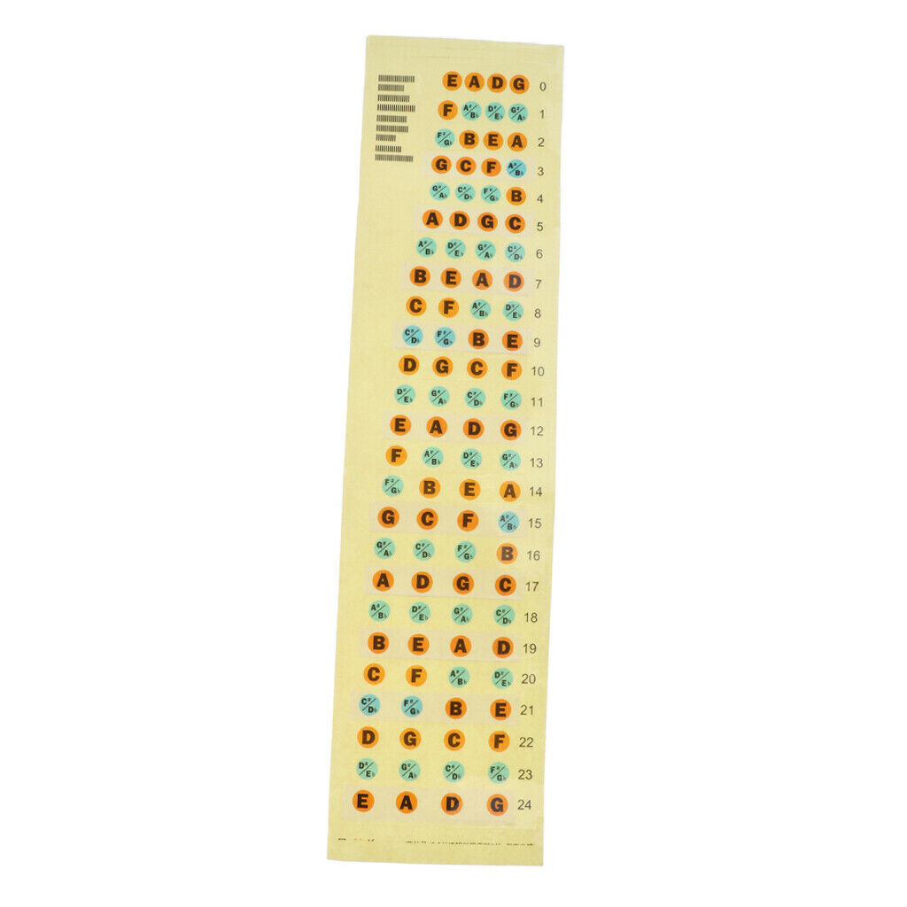 Bass Guitar Fretboard Note Labels Scale Fret Stickers for 4 Strings Bass