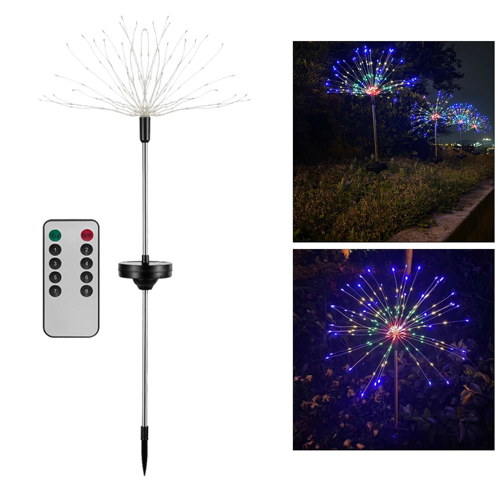 Solar Firework Light Outdoor Firework Solar Walkway Garden Decorative Lights 150