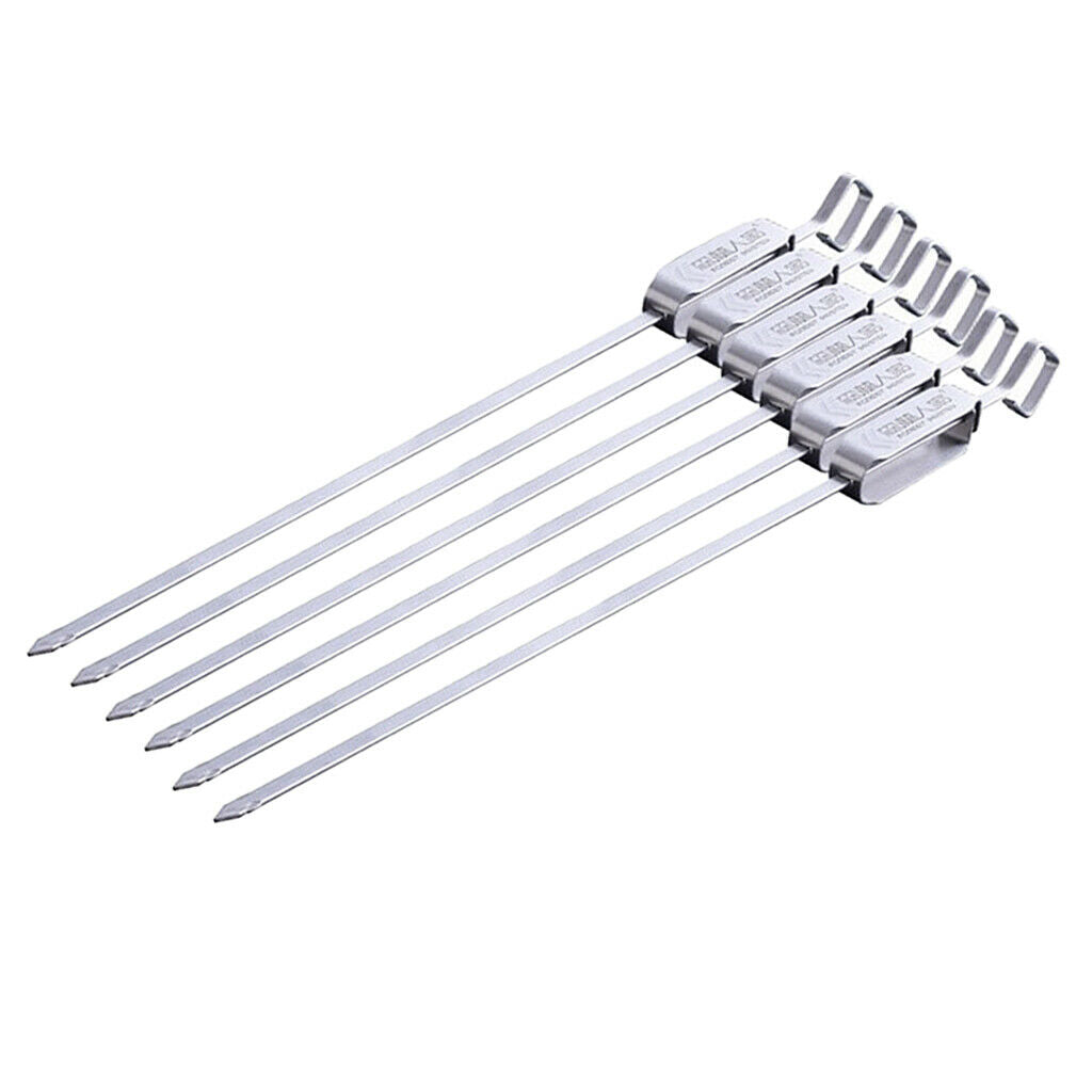 Stainless Steel Skewer Needle BBQ Grill Stainless Steel 45cm,Extensible