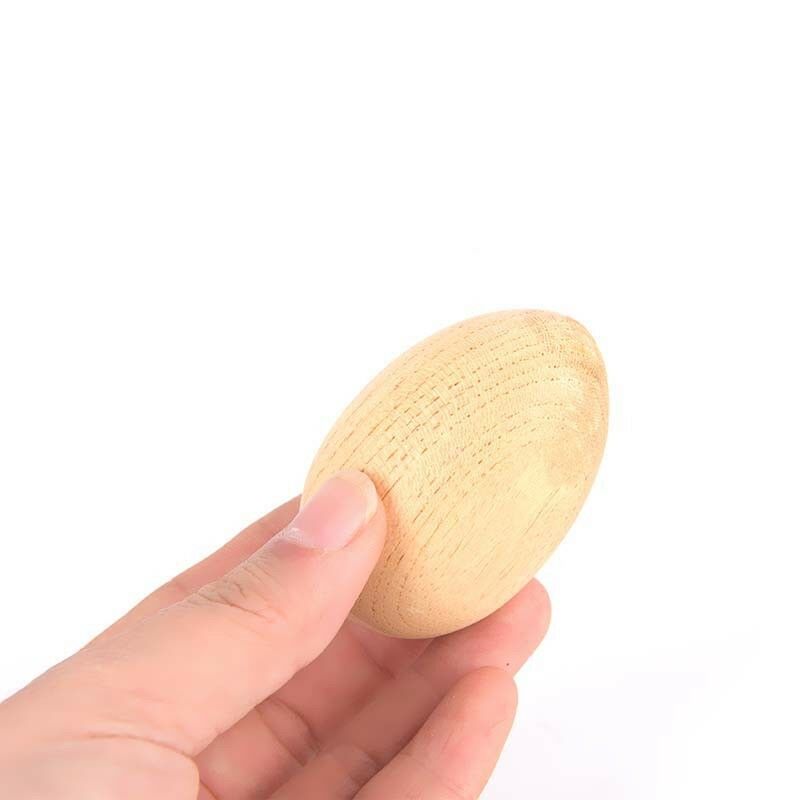 2pcs Musical Percussion Instruments Wooden Egg Shakers Rhythm Rattle For Kids Lt