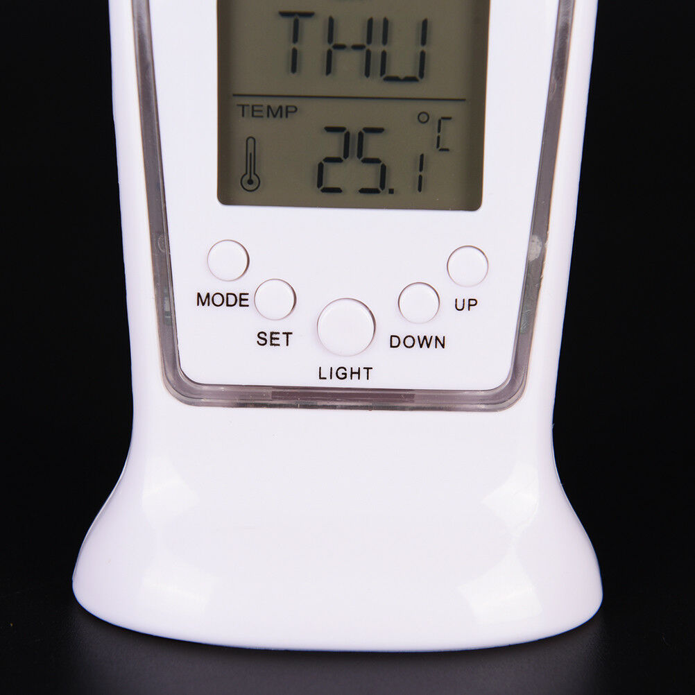 LED Digital Table Alarm Clock with Backlight Electronic Calendar Thermome.l8