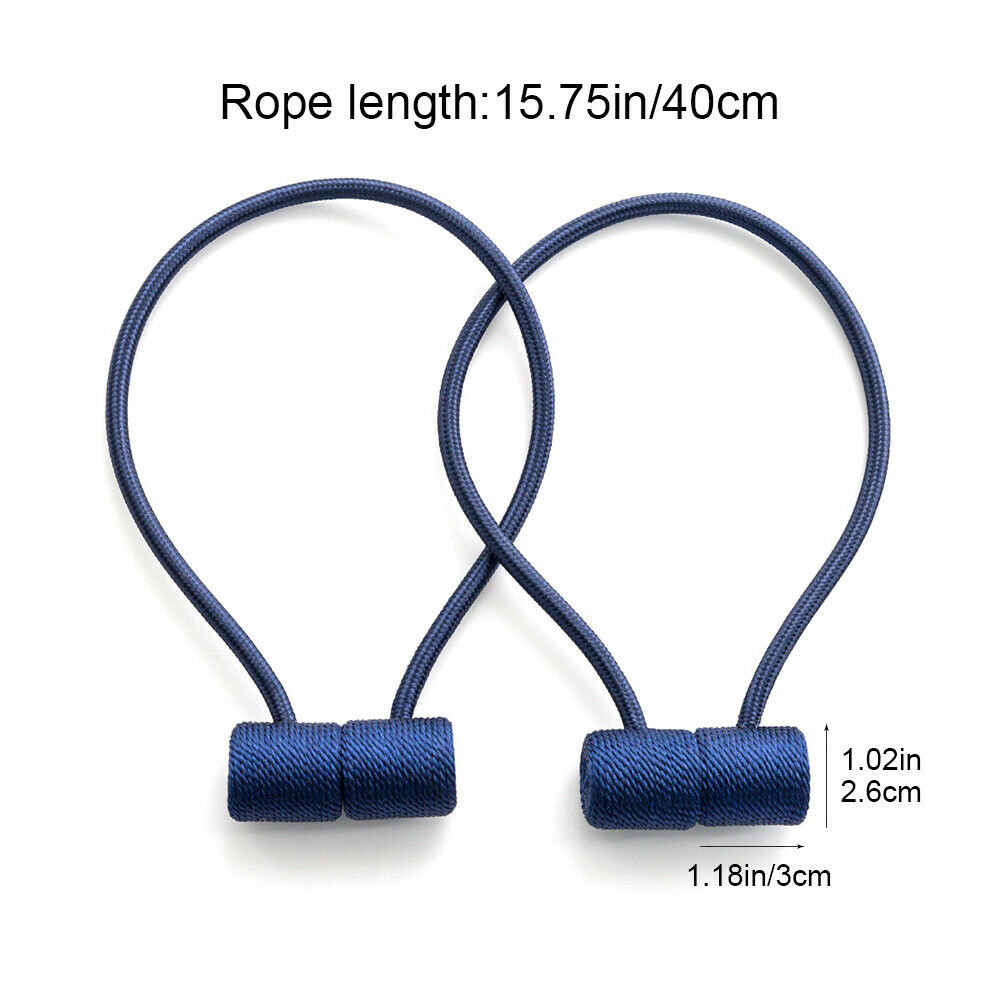 Curtain Tie Rope Home Curtain Tiebacks Buckle Clips Holdbacks Strong Magnetic