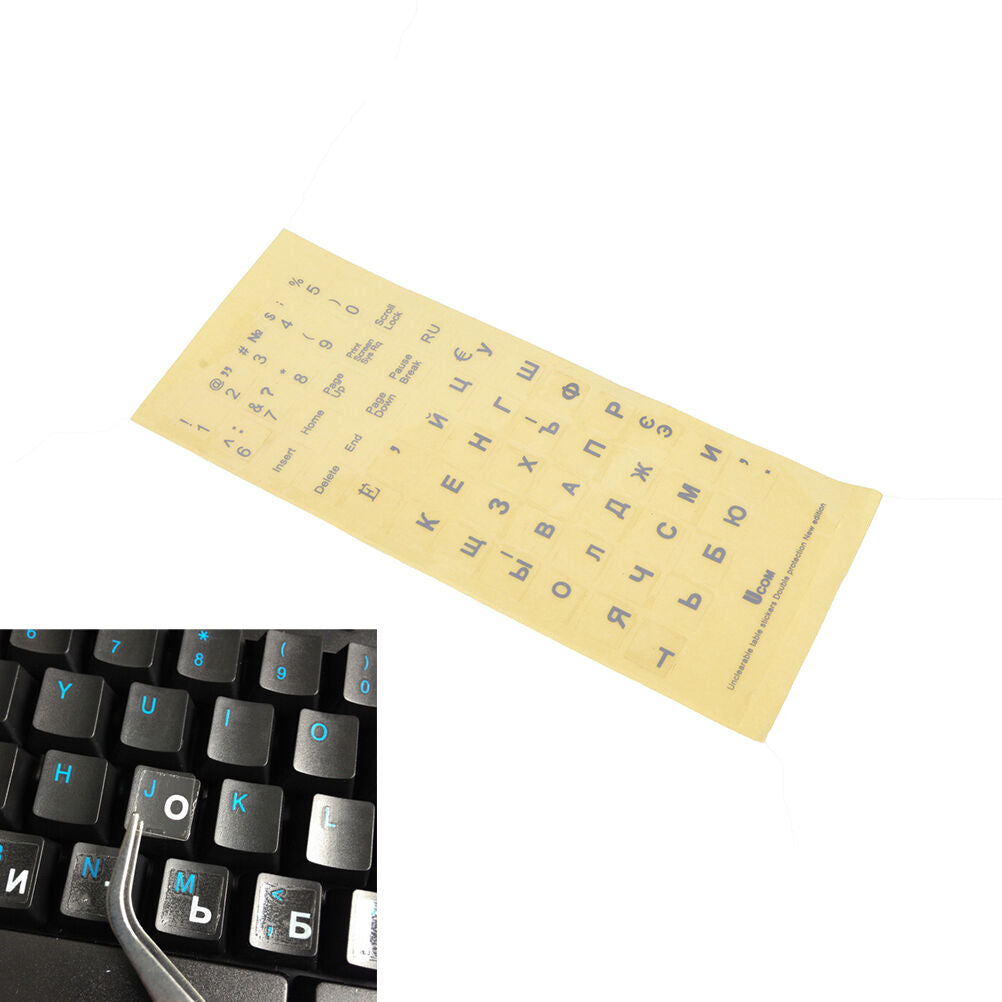 3x Russian Transparent Keyboard Stickers Letters for Laptop Notebook Compu.l8