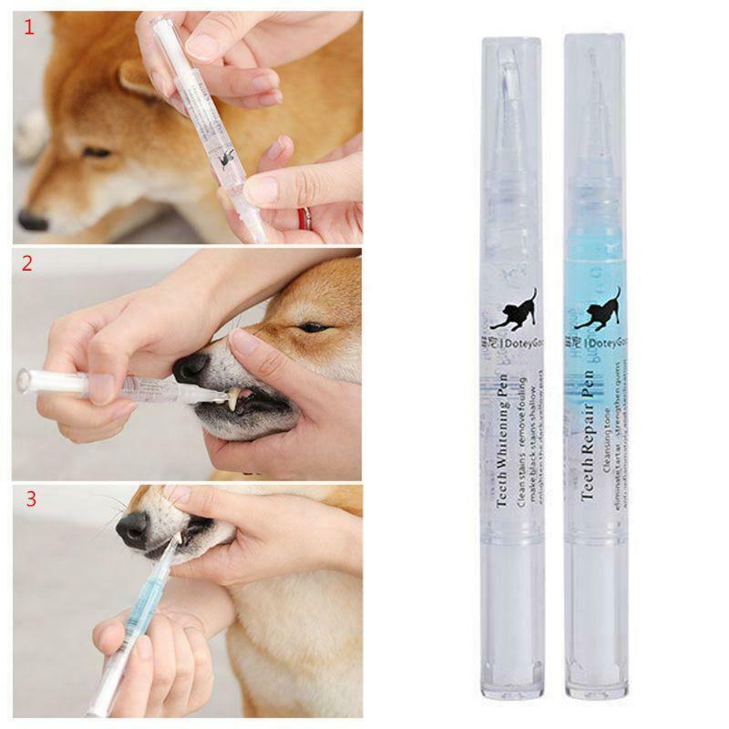 Pet Dog Cat Teeth Cleaning Kit for Dental Care Tartar Remover Pen Fresh Breath