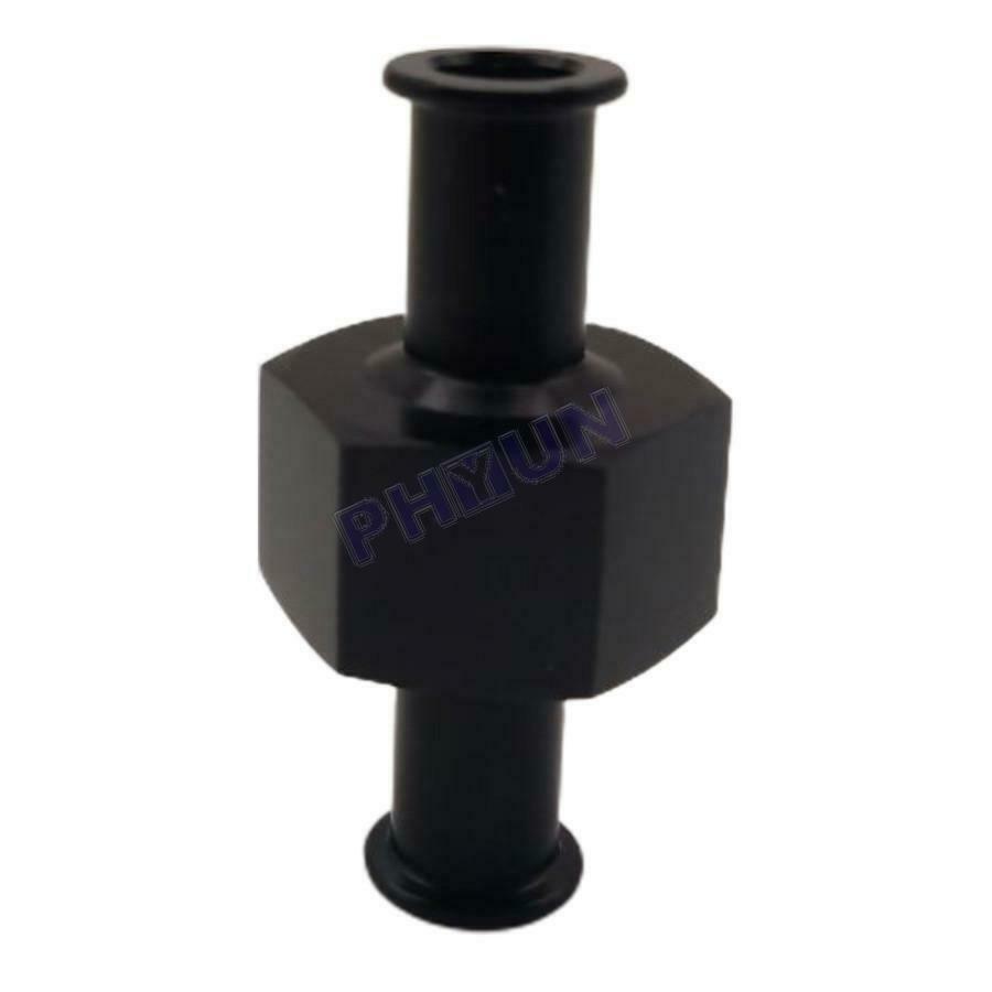 3/8" Hose 1/8" Npt Fuel Nitrous Pressure Gauge Adapter Black Aluminum Universal
