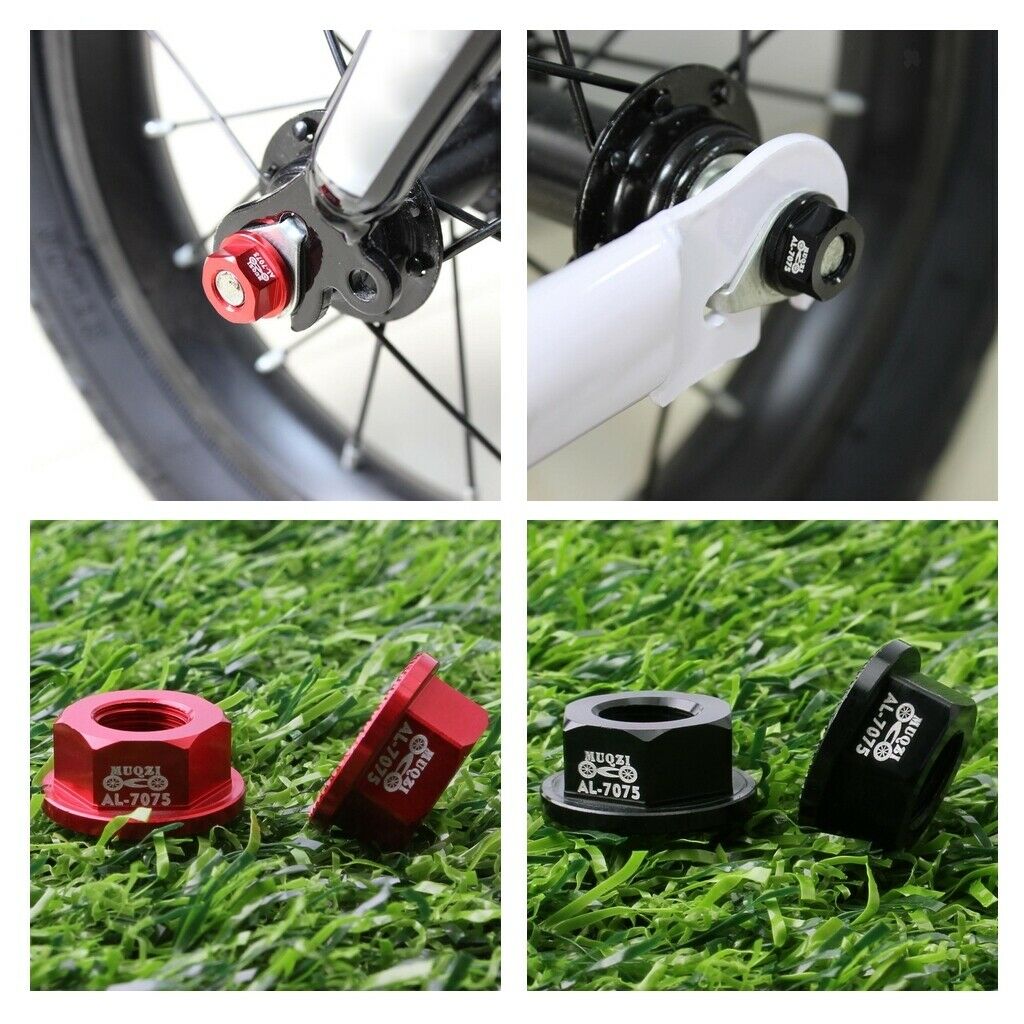 4Pcs Alloy M8 8mm Bike Wheel Hub Axle Nuts for Kids Bicycle Balance Parts